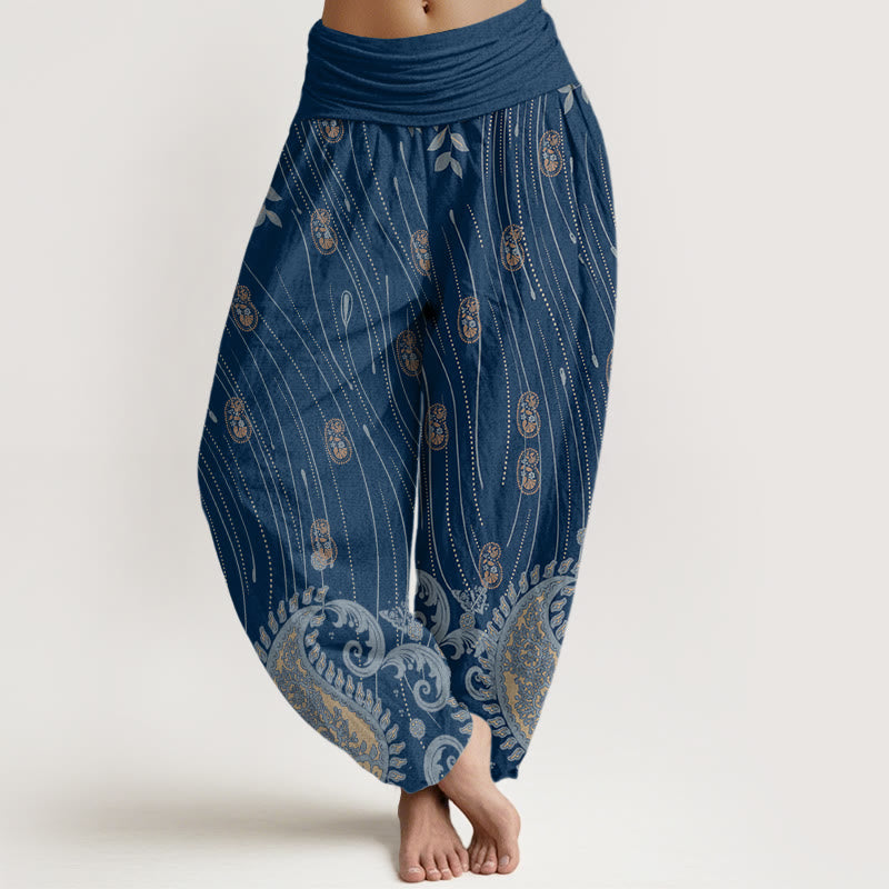 Pantalon Buddha Stones, lignes ondulées - Bleu moyen - US22，UK/AU26，EU54 (6XL) - image 1