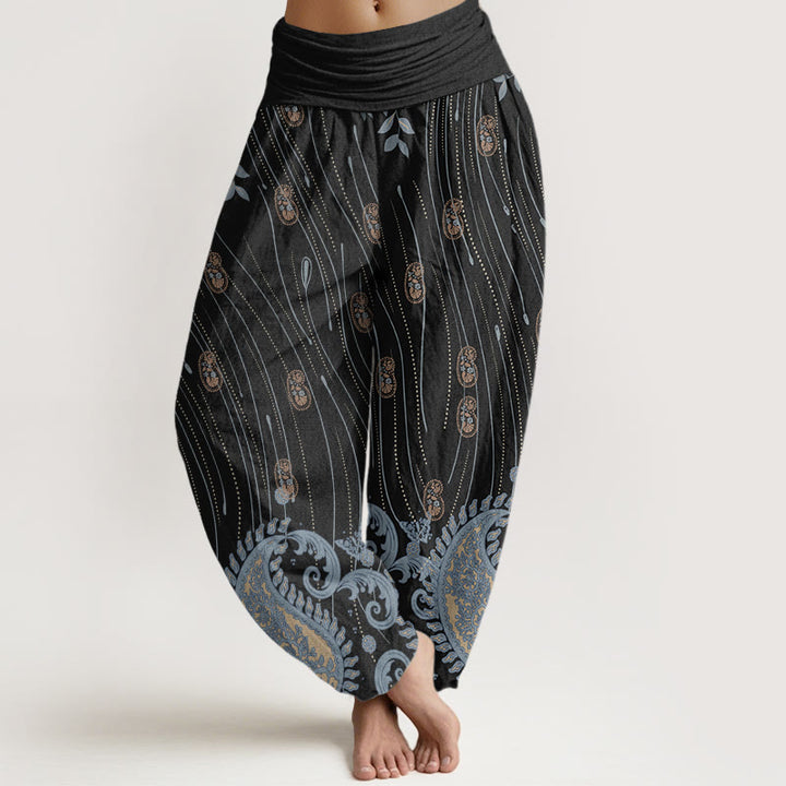 Pantalon Buddha Stones, lignes ondulées - Noir - US22，UK/AU26，EU54 (6XL) - image 8