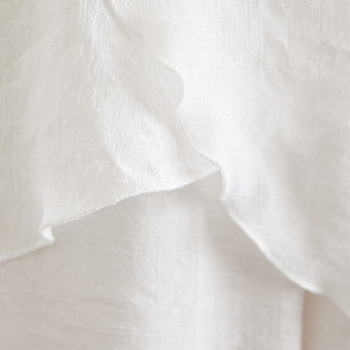 Ensemble 2 Buddha Stones beige avec boutons en forme de grenouille chinoise, chemise à manches longues, pantalon, méditation, zen, tai-chi, coton et lin pour femme - image 12