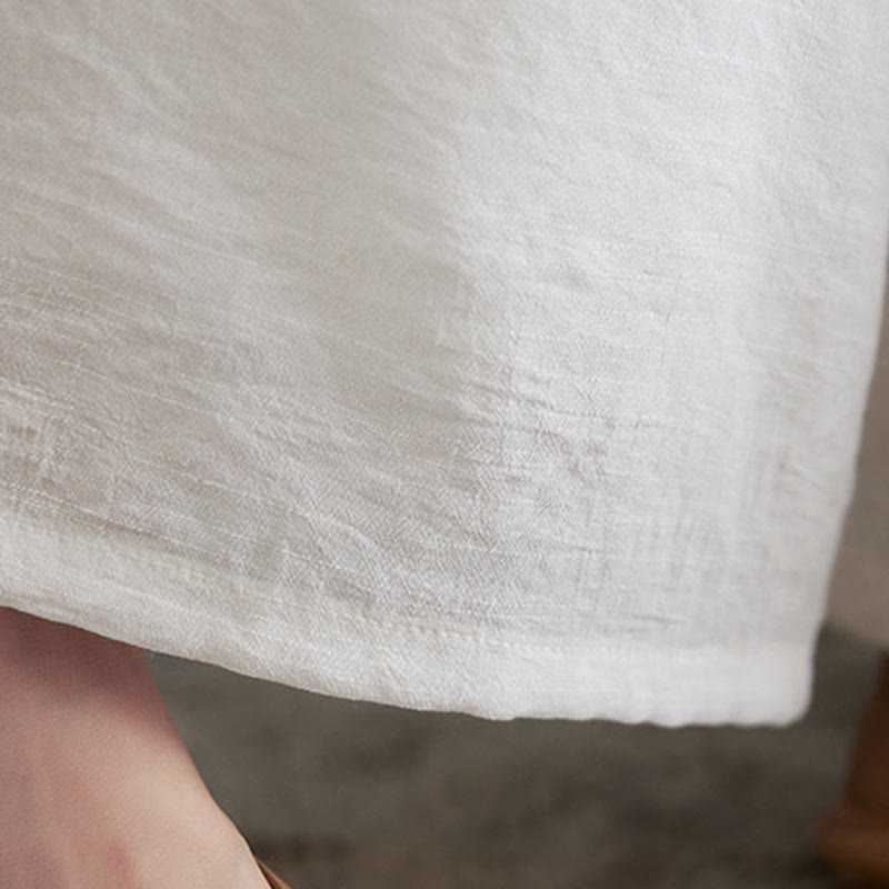 Ensemble 2 Buddha Stones beige avec boutons en forme de grenouille chinoise, chemise à manches longues, pantalon, méditation, zen, tai-chi, coton et lin pour femme - image 16