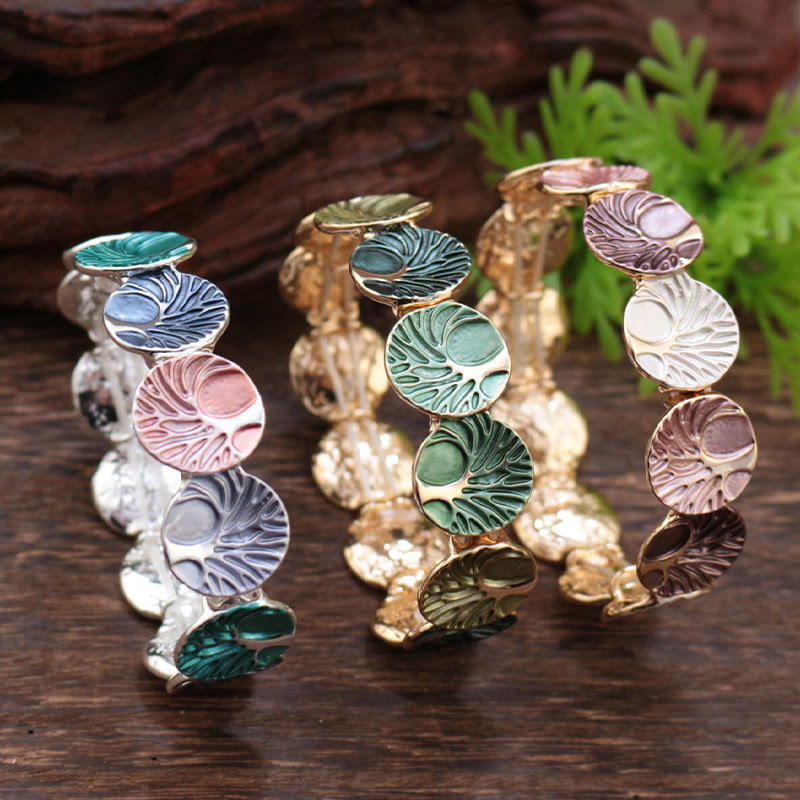 Bracelet en alliage émaillé Buddha Stones, création de l'arbre de vie