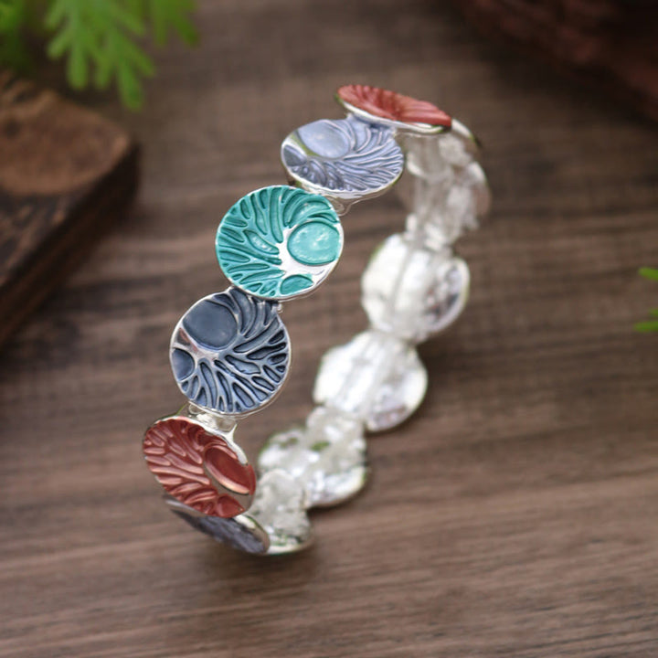 Bracelet en alliage émaillé Buddha Stones, création de l'arbre de vie