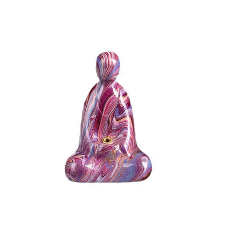 Mini Buddha Stones sans forme en bois d'ébène laqué, porte-encens artisanal pour la paix, décoration