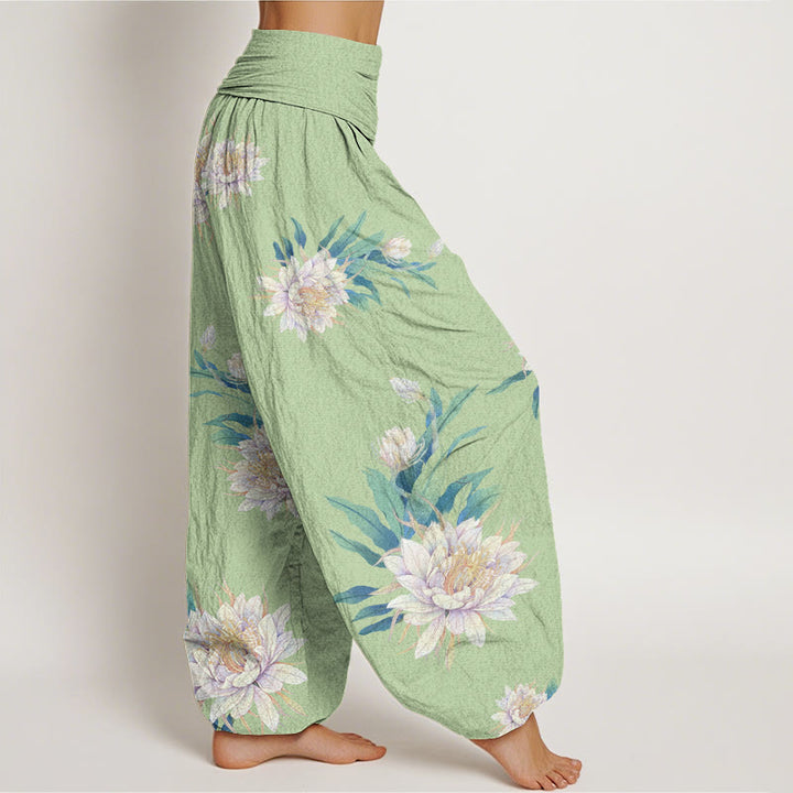 Pantalon sarouel à taille élastique pour femme, motif Epiphyllum, Buddha Stones - image 3