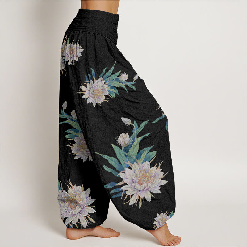 Pantalon sarouel à taille élastique pour femme, motif Epiphyllum, Buddha Stones - image 7