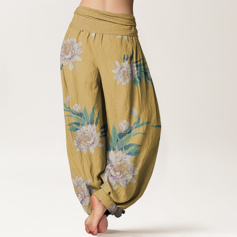 Pantalon sarouel à taille élastique pour femme, motif Epiphyllum, Buddha Stones - image 10