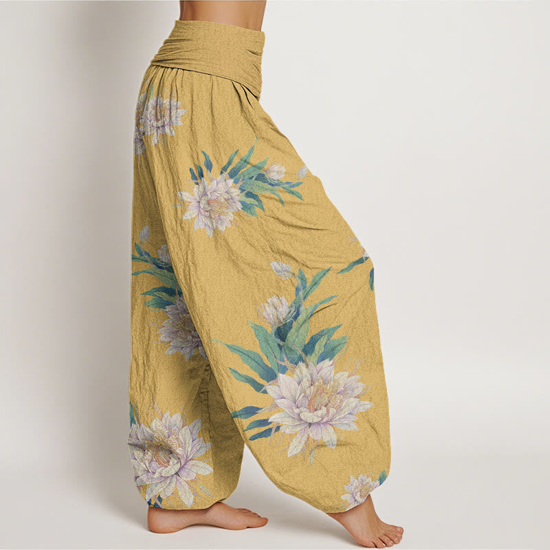 Pantalon sarouel à taille élastique pour femme, motif Epiphyllum, Buddha Stones - image 9