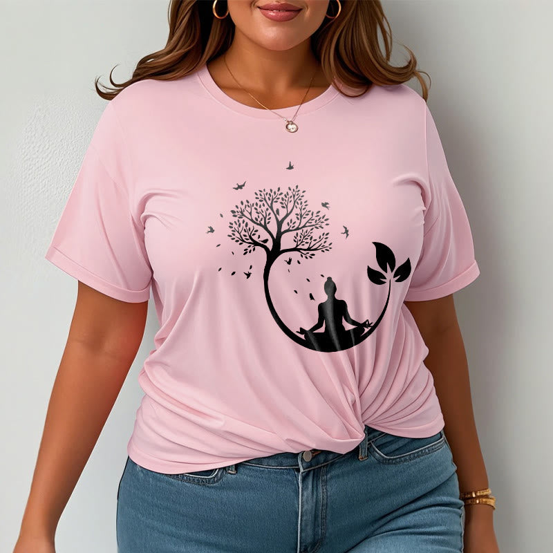T-shirt en coton Buddha Stones méditant dans un arbre - image 13