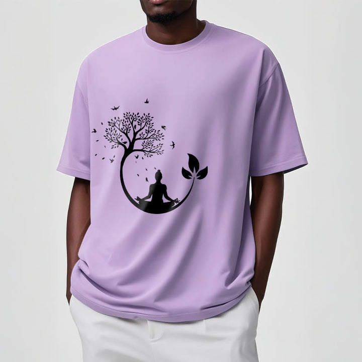 T-shirt en coton Buddha Stones méditant dans un arbre - image 17