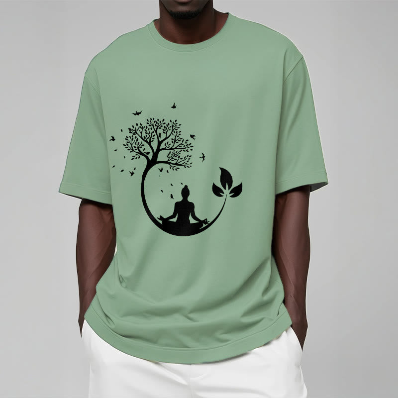 T-shirt en coton Buddha Stones méditant dans un arbre - image 16