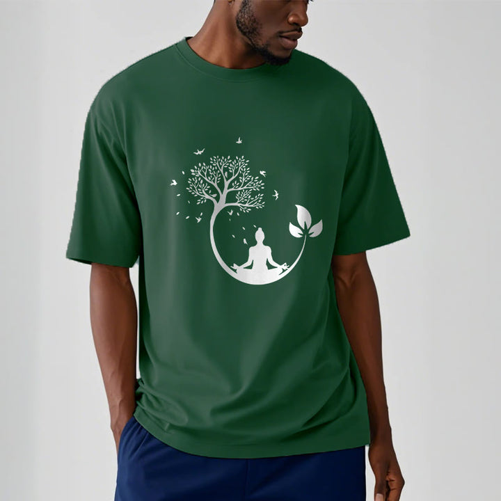 T-shirt en coton Buddha Stones méditant dans un arbre - image 11
