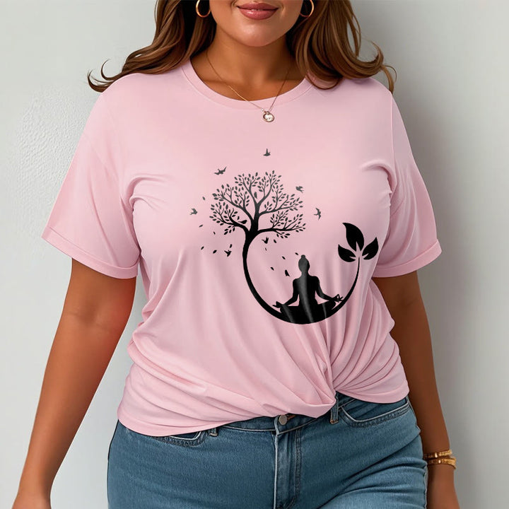 T-shirt en coton Buddha Stones méditant dans un arbre - image 14