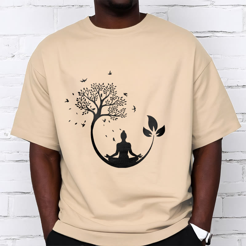 T-shirt en coton Buddha Stones méditant dans un arbre - image 10