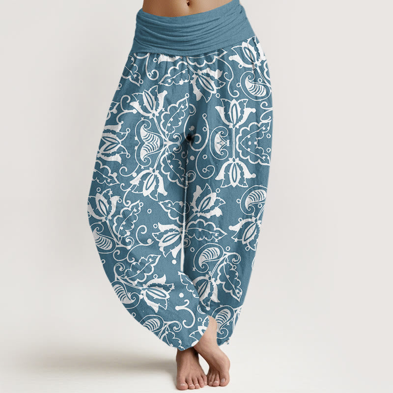 Pantalon Buddha Stones de plantes, motif vortex - Bleu ciel clair - US22，UK/AU26，EU54 (6XL) - image 5