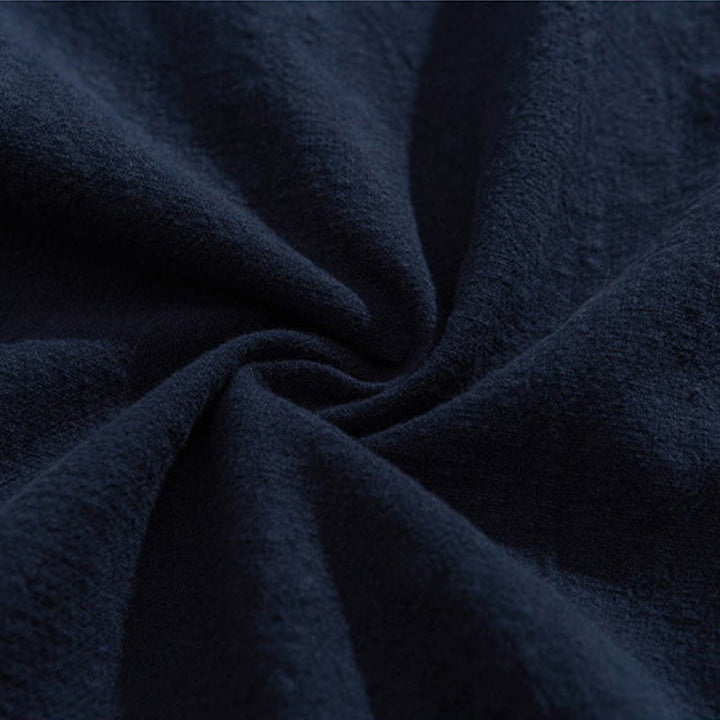 Chemise décontractée à manches mi-longues et col montant pour homme, motif Buddha Stones, avec poche - image 7