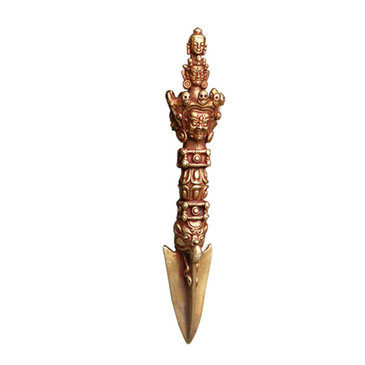 Buddha Stones faites à la main, petit Vajra Dorje du Népal, force, décoration en métal et cuivre