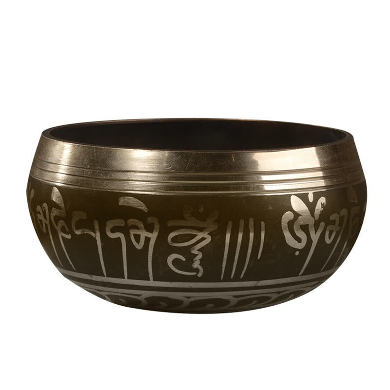 Buddha Stones Bol chantant artisanal à motif d'yeux de Bouddha et verset biblique pour la guérison et la méditation - image 10