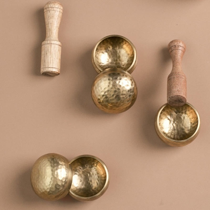 Buddha Stones Bol chantant miniature fait main pour la guérison et la méditation, ensemble de bols sonores 1,57 x 0,98 pouces - image 8