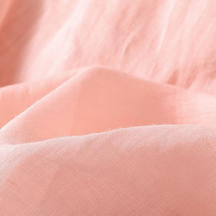 Chemise décontractée à manches mi-longues en coton et lin pour femme, motif Buddha Stones, broderie rétro, boutons grenouille - image 10