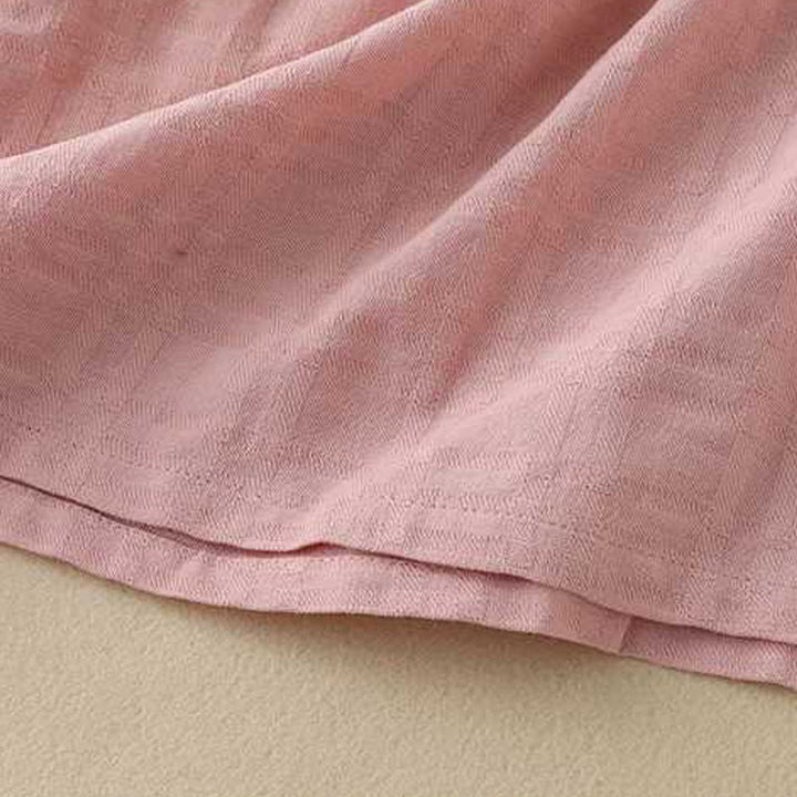 Robe mi-longue rétro en coton et lin à manches longues et poches, avec cordon de serrage et boutons grenouille, motif Buddha Stones - image 24