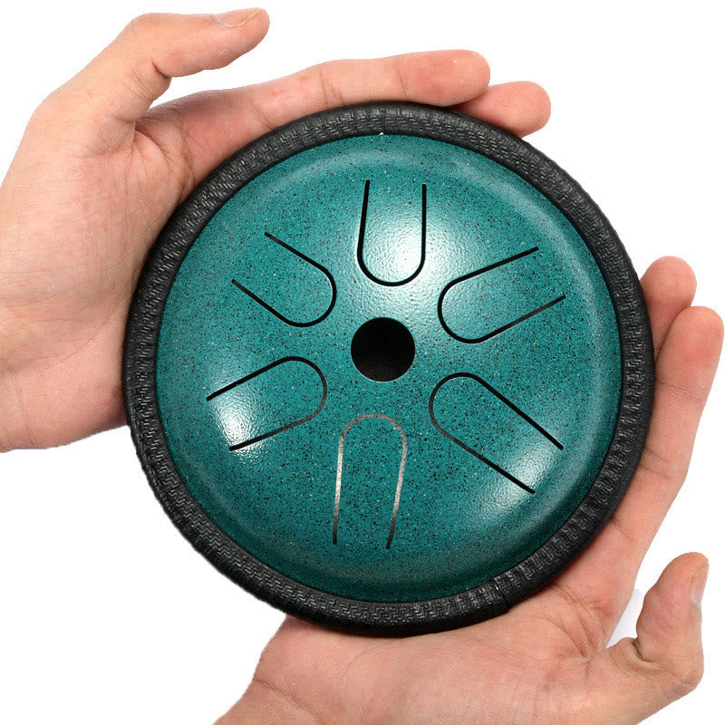 Buddha Stones Tambour à langue en acier, kit de batterie pour méditation et yoga, 6 notes, 5,5 pouces