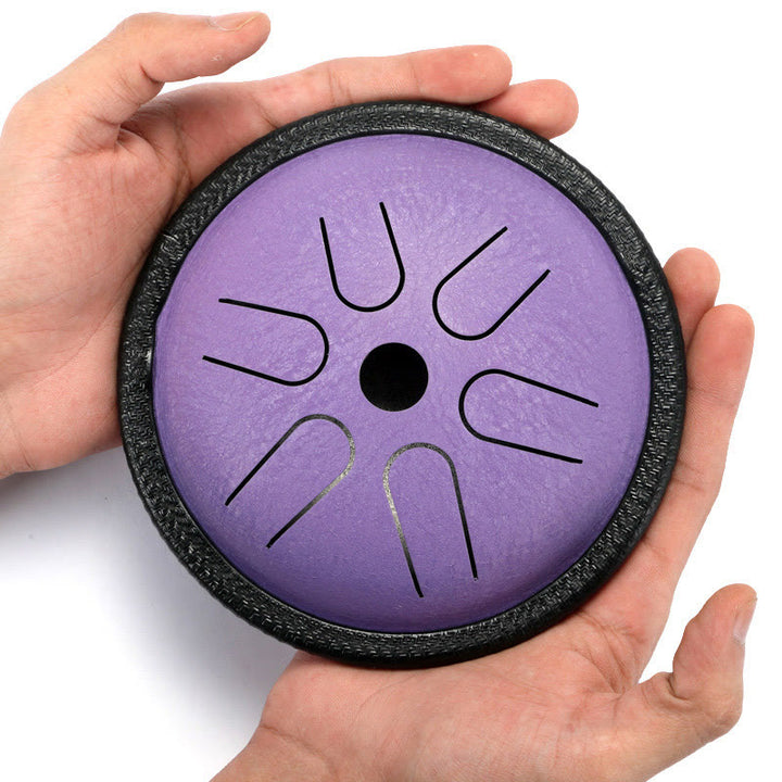 Buddha Stones Tambour à langue en acier, kit de batterie pour méditation et yoga, 6 notes, 5,5 pouces
