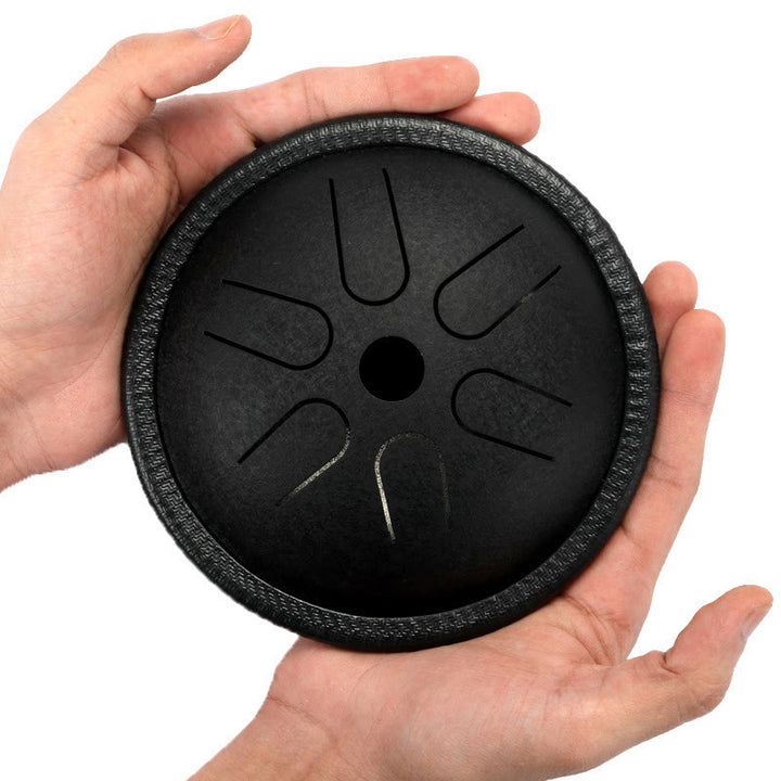 Buddha Stones Tambour à langue en acier, kit de batterie pour méditation et yoga, 6 notes, 5,5 pouces