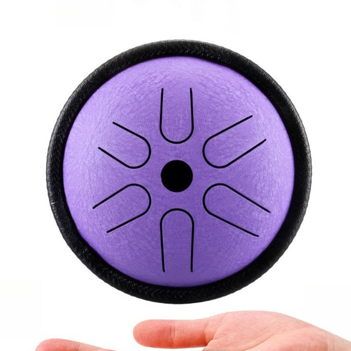 Buddha Stones Tambour à langue en acier, kit de batterie pour méditation et yoga, 6 notes, 5,5 pouces