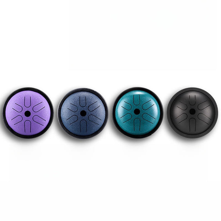 Buddha Stones Tambour à langue en acier, kit de batterie pour méditation et yoga, 6 notes, 5,5 pouces