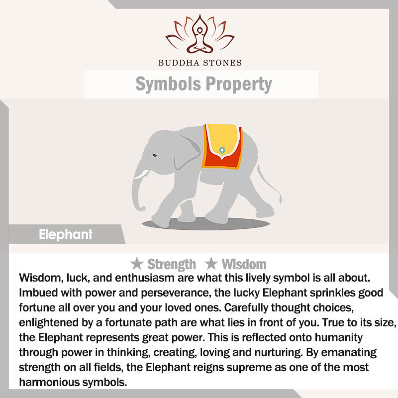Collier pendentif tête d'éléphant en perles dzi de protection en bois de wengé Buddha Stones fait main