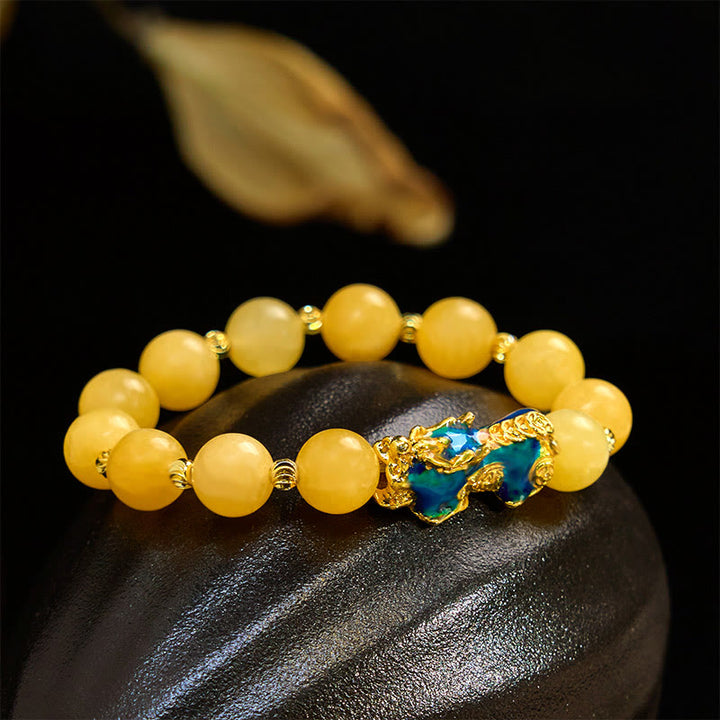 Bracelet PiXiu en topaze naturelle changeant de couleur, Buddha Stones