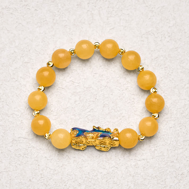 Bracelet PiXiu en topaze naturelle changeant de couleur, Buddha Stones