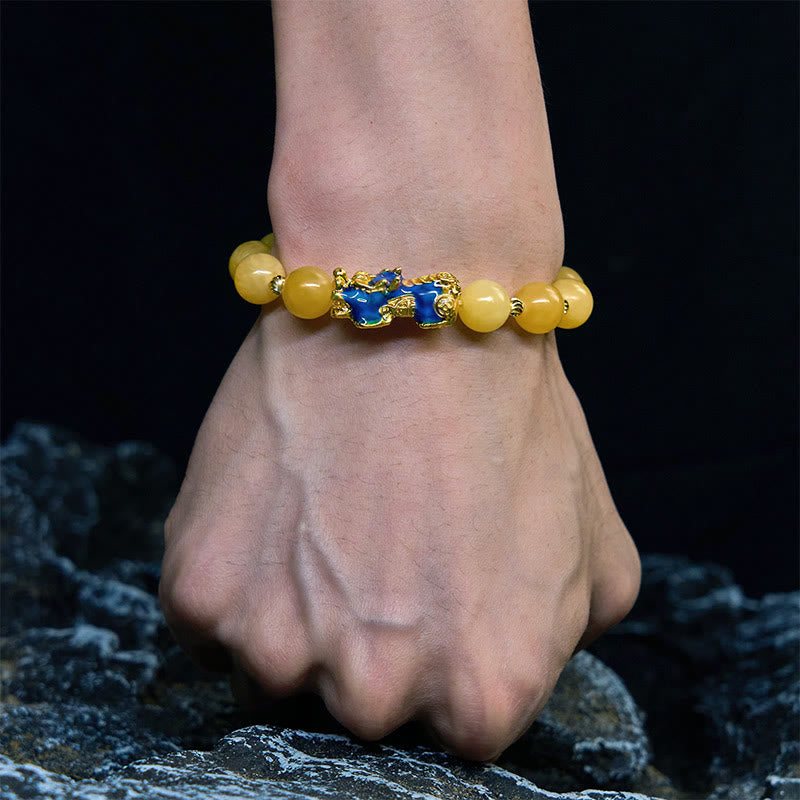 Bracelet PiXiu en topaze naturelle changeant de couleur, Buddha Stones