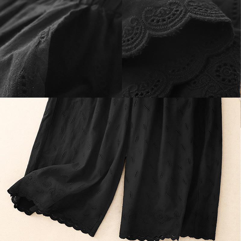 Pantalon large en coton avec poches pour femme , Buddha Stones , patchwork - image 9