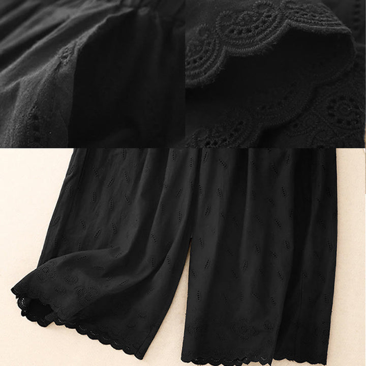 Pantalon large en coton avec poches pour femme , Buddha Stones , patchwork - image 9