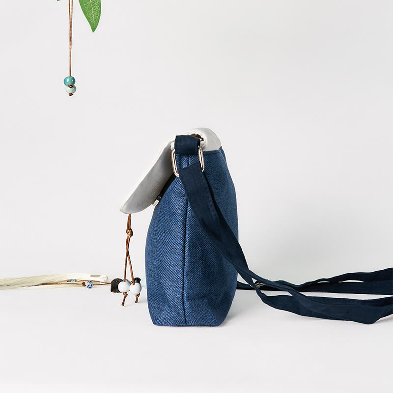 Sac à dos en toile polyester grande capacité brodé à la main avec Buddha Stones