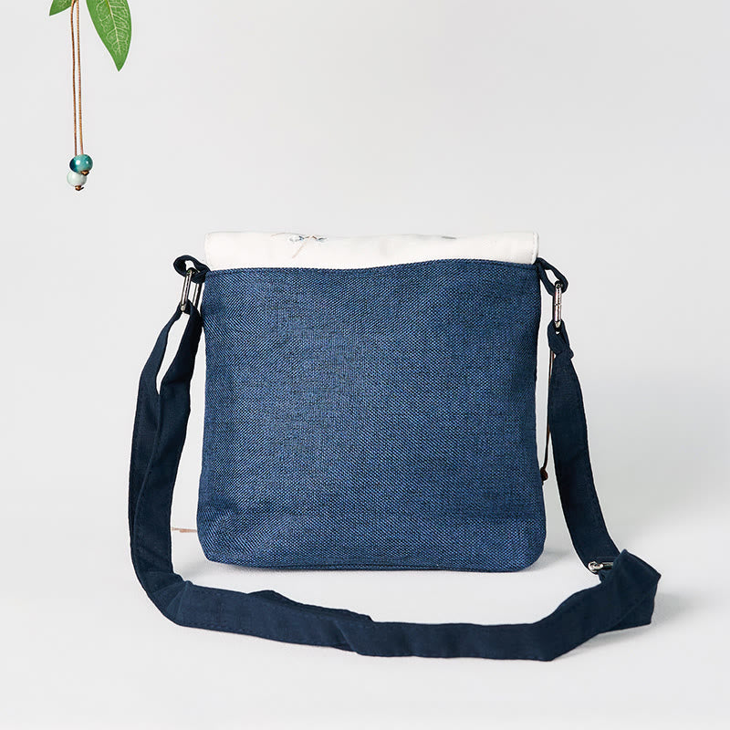 Sac à dos en toile polyester grande capacité brodé à la main avec Buddha Stones