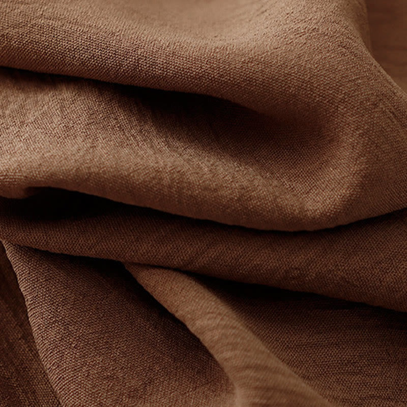 Pantalon court à jambes larges et poches pour femme, style ethnique décontracté et simple, avec cordon de serrage et Buddha Stones - image 6