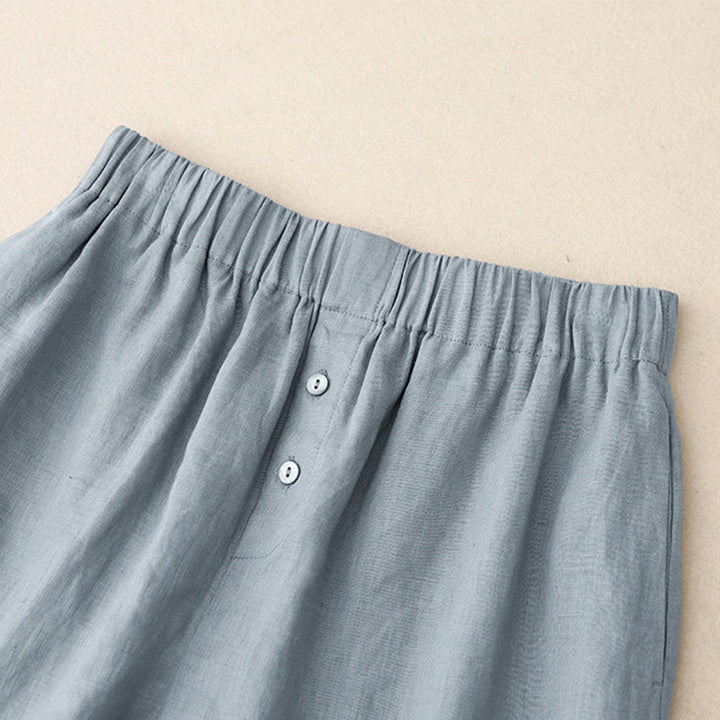 Ensemble 2 pièces d'été pour femme, chemise à manches longues, cardigan et short, vêtements de méditation avec poches, Buddha Stones - image 25