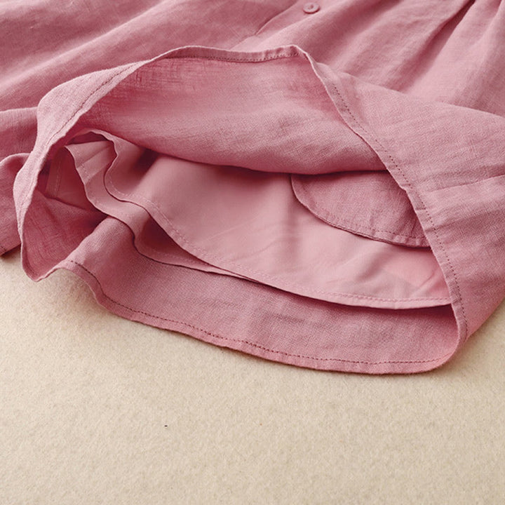 Ensemble 2 pièces d'été pour femme, chemise à manches longues, cardigan et short, vêtements de méditation avec poches, Buddha Stones - image 13