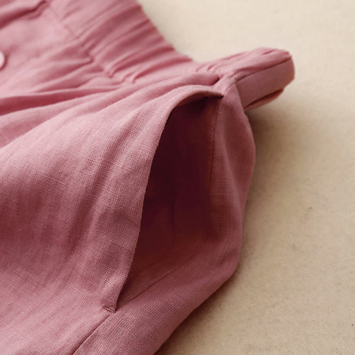 Ensemble 2 pièces d'été pour femme, chemise à manches longues, cardigan et short, vêtements de méditation avec poches, Buddha Stones - image 12