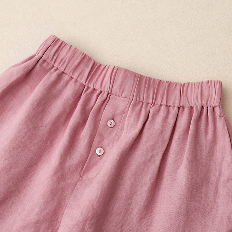 Ensemble 2 pièces d'été pour femme, chemise à manches longues, cardigan et short, vêtements de méditation avec poches, Buddha Stones - image 11