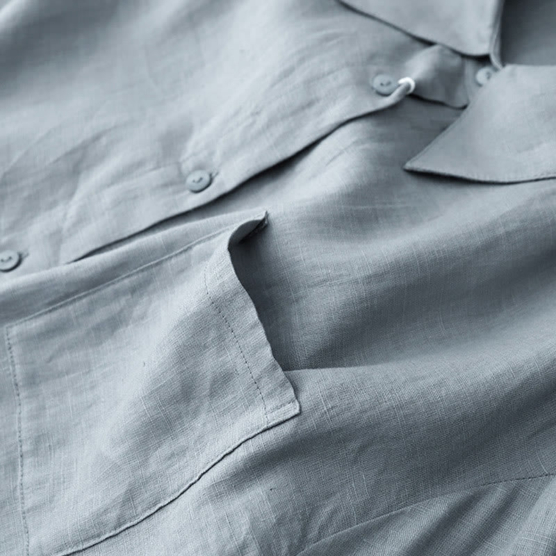 Ensemble 2 pièces d'été pour femme, chemise à manches longues, cardigan et short, vêtements de méditation avec poches, Buddha Stones - image 22