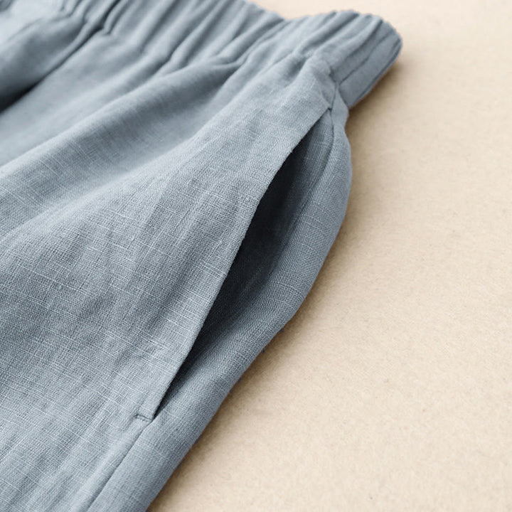 Ensemble 2 pièces d'été pour femme, chemise à manches longues, cardigan et short, vêtements de méditation avec poches, Buddha Stones - image 26