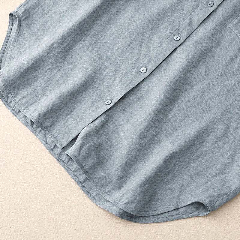 Ensemble 2 pièces d'été pour femme, chemise à manches longues, cardigan et short, vêtements de méditation avec poches, Buddha Stones - image 23