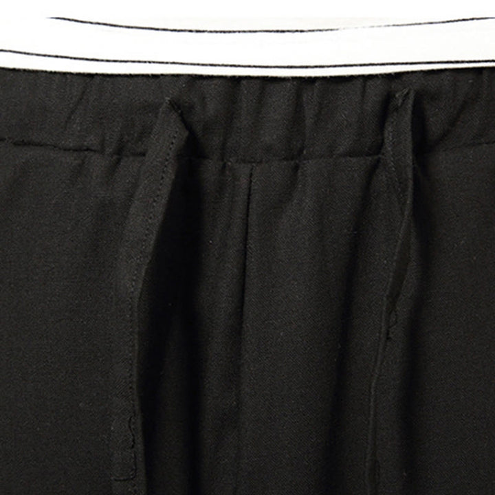 Pantalon large en coton et lin pour homme, avec poches, longueur 7-8, Buddha Stones , patchwork, simple et décontracté, avec cordon de serrage - image 22