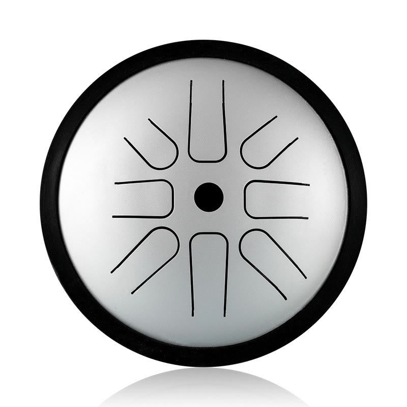 Buddha Stones Steel Tongue Drum Kit de percussion 8 notes 6 pouces pour la guérison sonore, le yoga et la méditation
