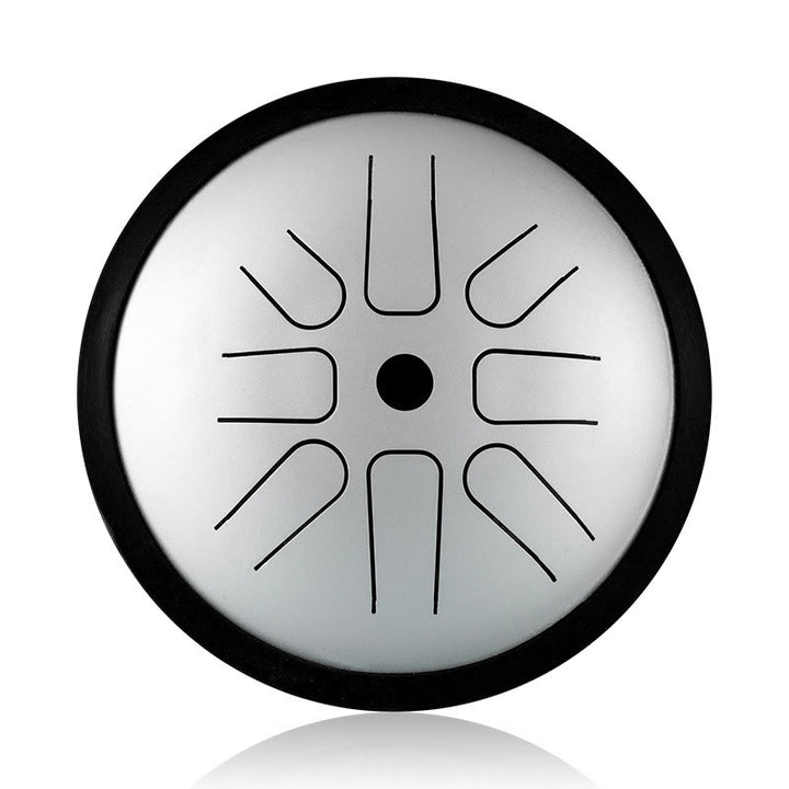 Buddha Stones Steel Tongue Drum Kit de percussion 8 notes 6 pouces pour la guérison sonore, le yoga et la méditation