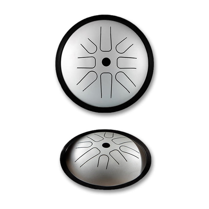 Buddha Stones Steel Tongue Drum Kit de percussion 8 notes 6 pouces pour la guérison sonore, le yoga et la méditation