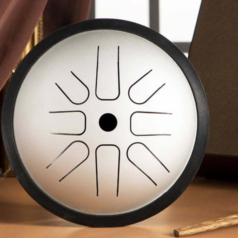 Buddha Stones Steel Tongue Drum Kit de percussion 8 notes 6 pouces pour la guérison sonore, le yoga et la méditation